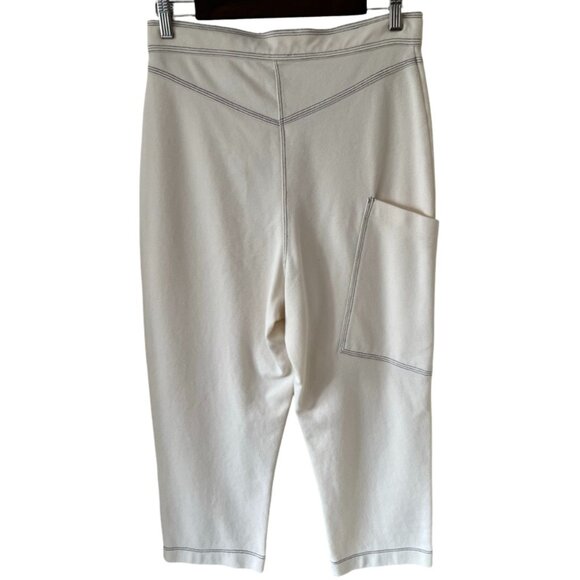 🌸4/$50🌸 ZARA W&B Ivory 5 Button Fly Side Pocket Baggy Capri Pants - Picture 9 of 16